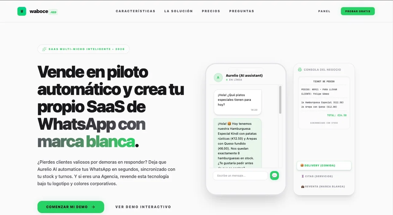 Waboce.app - Chatbot de WhatsApp con IA y Marca Blanca