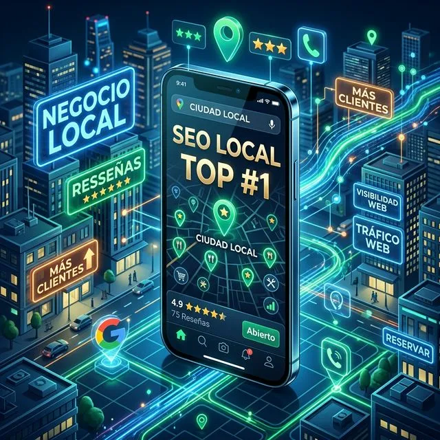 Infografía explicativa de SEO Local con Google Maps